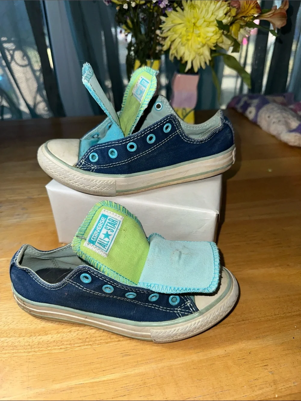 🤩Converse Kids Slip-On Double Tongue Sneakers. 🎁2